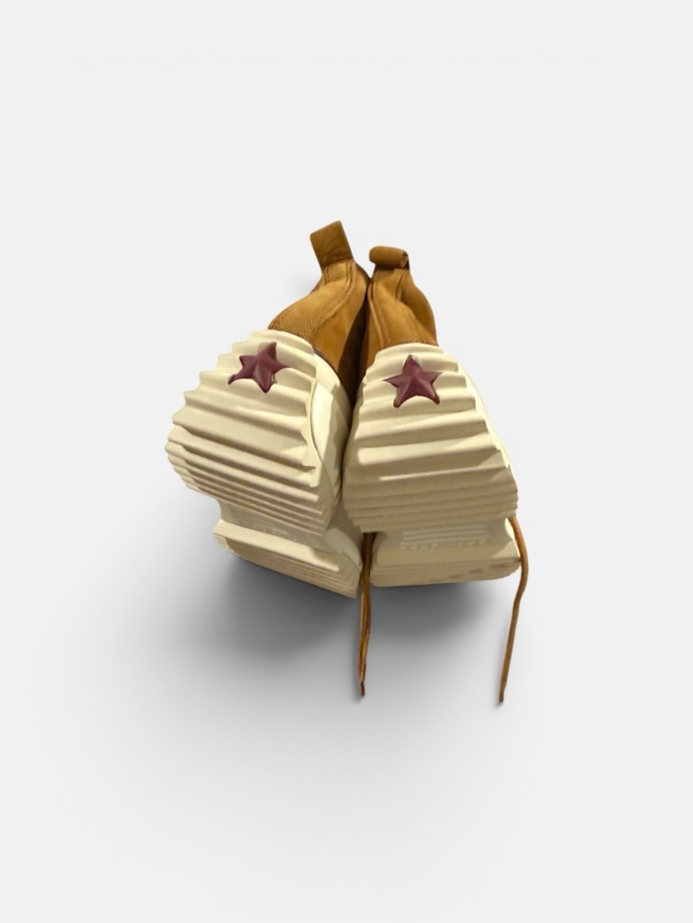 Converse Women’s Lace-Up Platform High-Top Nubuck in Tan and Cream NWOT - Picture 3 of 5